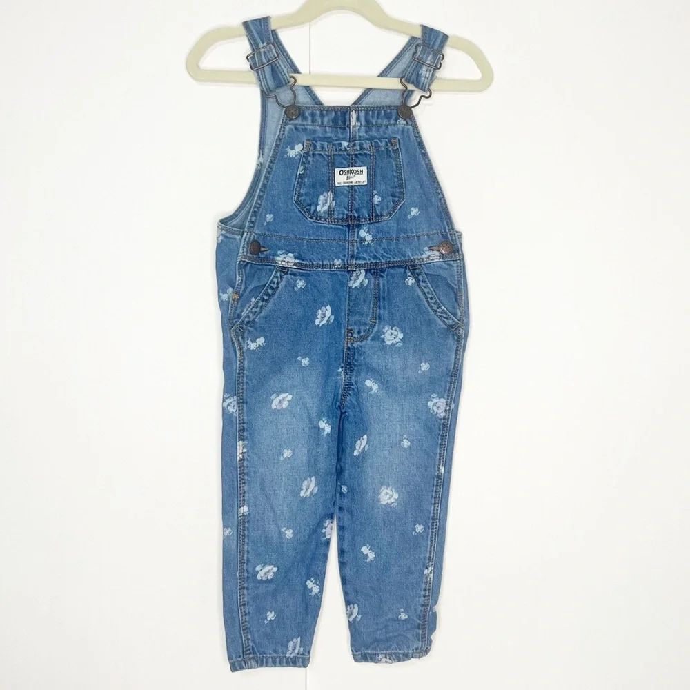 Oshkosh Floral‎ Denim Overalls